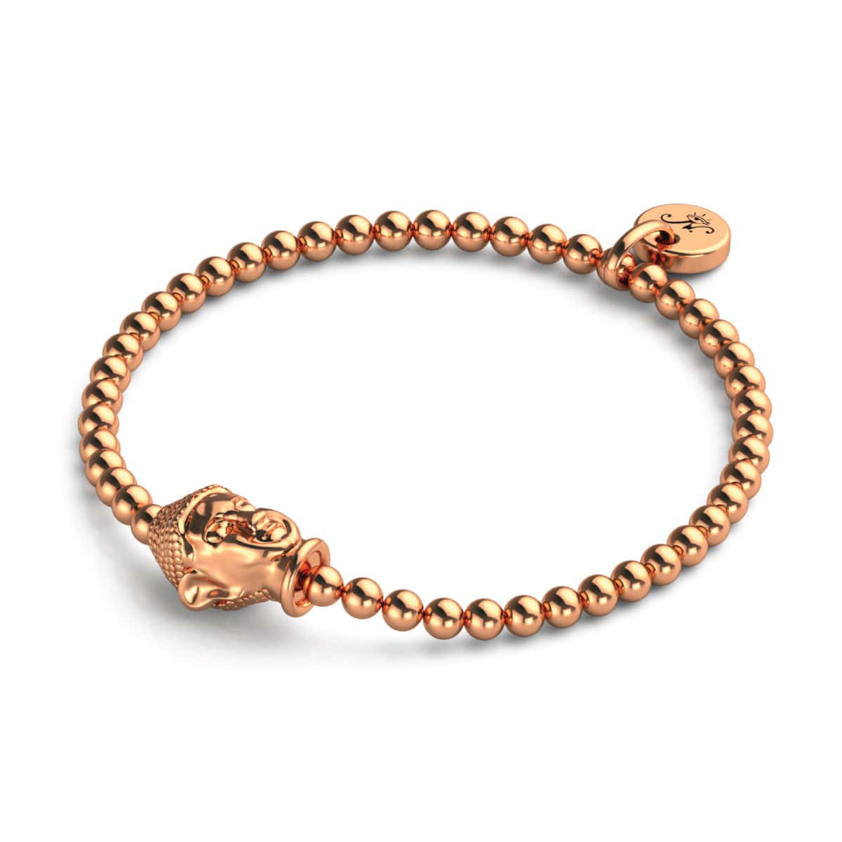 Dharma | 18 Karat Roségold | Buddha-Charm-Armband